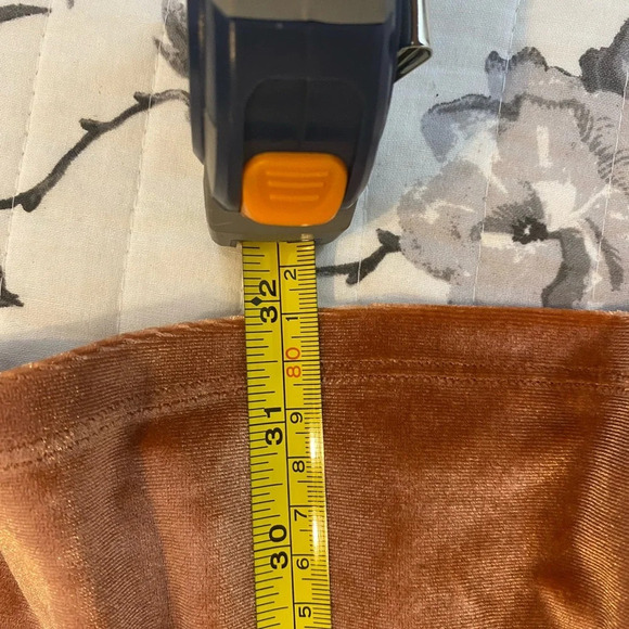 Urban Outfitters Kimchi Blue Iris Velvet Rust Long Sleeve Mini Dress Ext… - Picture 14 of 14